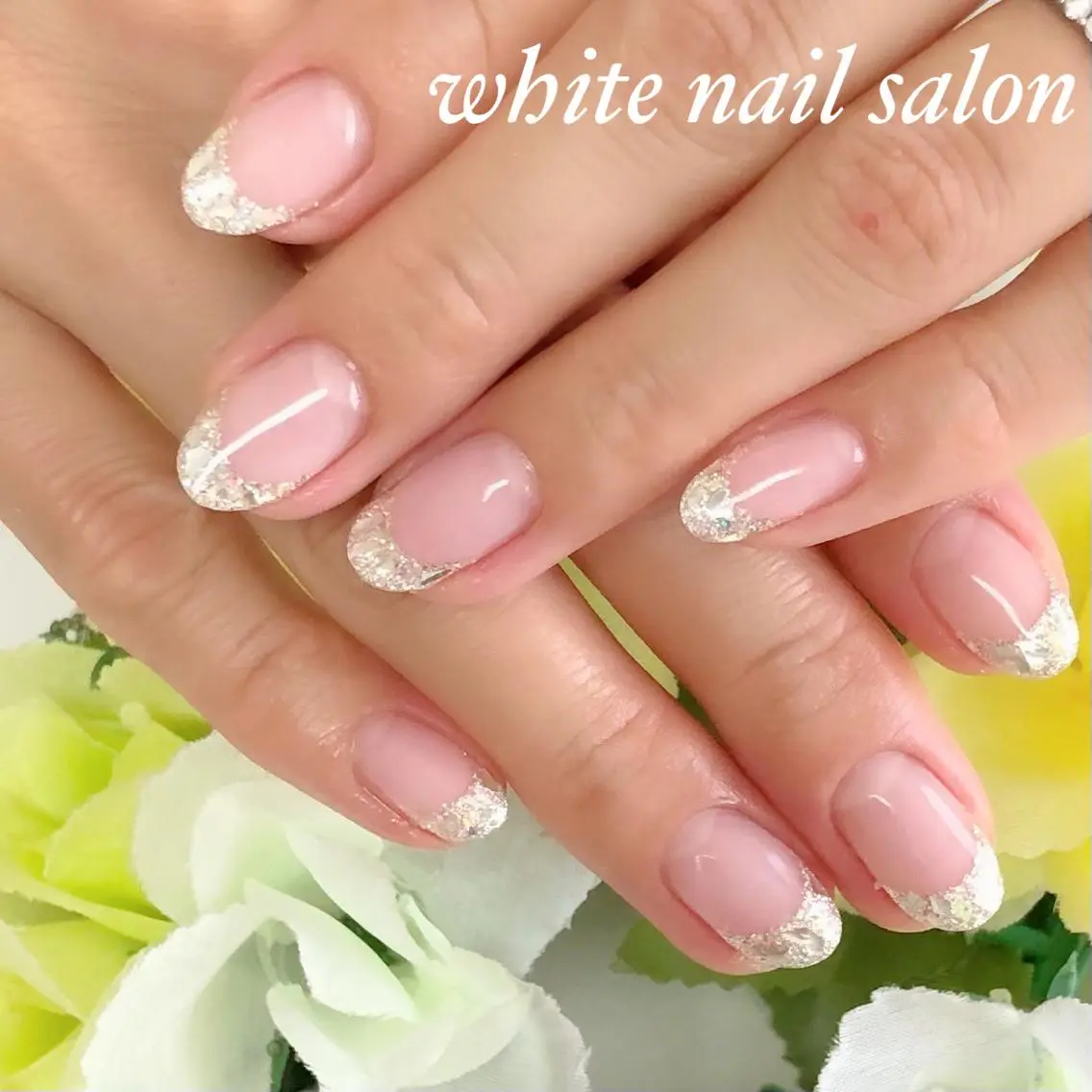 ネイル アートネイル フレンチネイル ジェルネイル ハードジェル 持ち込み ハンドネイル white nail salonのネイルデザイン