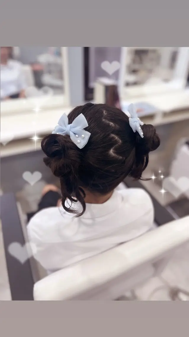 セミロング 岡本 葵朱花のヘアスタイル