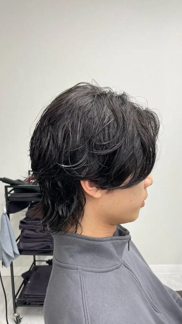 ミディアム パーマ メンズ カット パーマ メンズ特化AMITY SHINGOのヘアスタイル