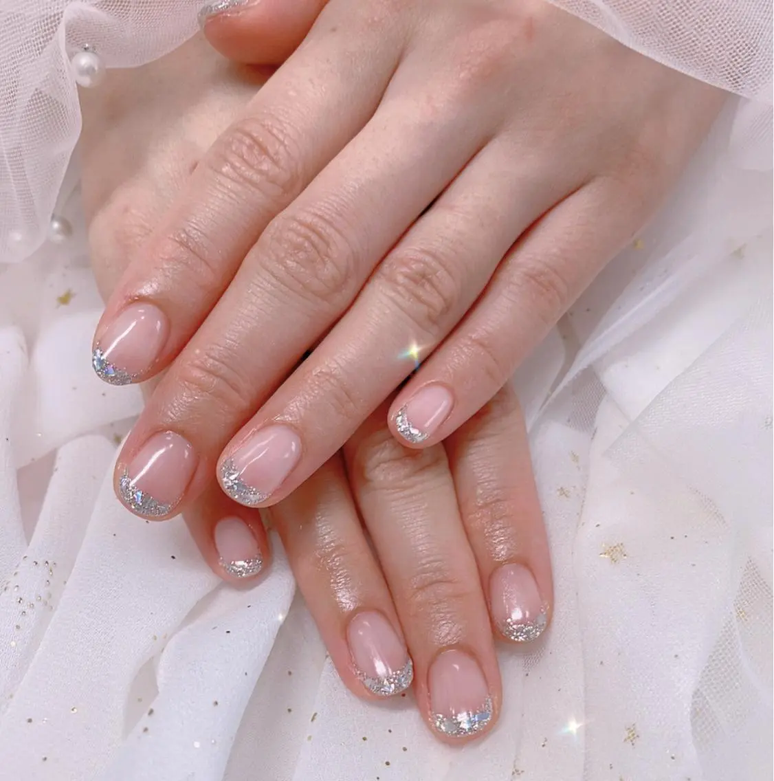 ネイル フレンチネイル ガラスフレンチ Nail Salon kihi大塚店のネイルデザイン