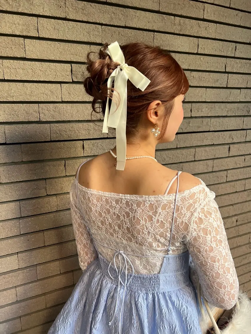 ヘアアレンジ 結婚式・ブライダル ヘアセット saya🍀/透明感 カラー/ヘアセットのヘアスタイル