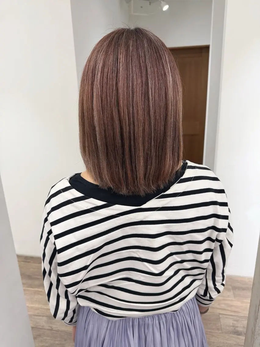 ミディアム カラー ヘアカラー トリートメント ハイライト⭐️上野 高広のヘアスタイル