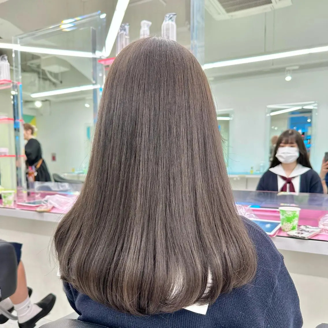 ロング カラー ブラウンベージュ🤎 ブリーチなし🤎のヘアスタイル