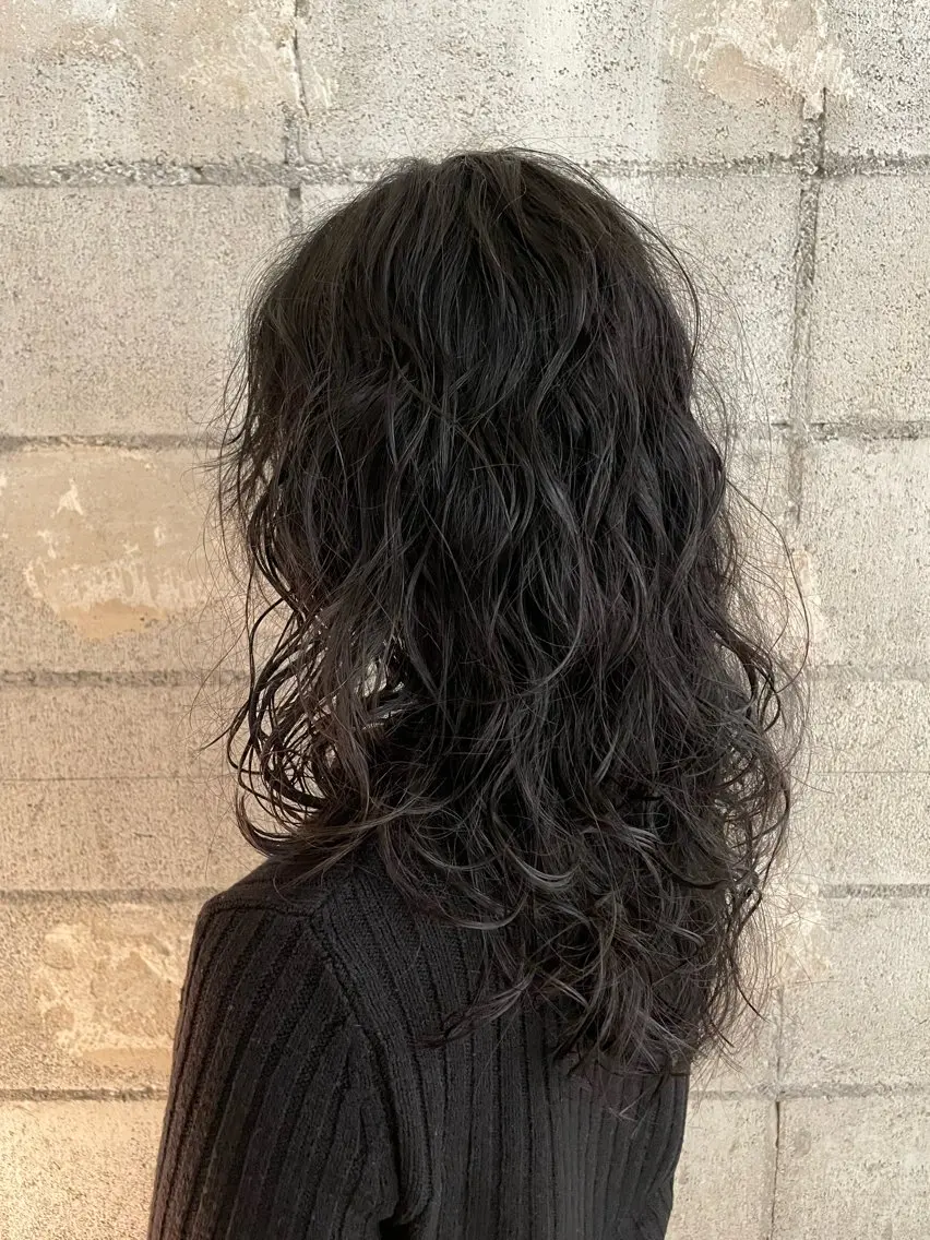 セミロング セミロングパーマ デザインカラー★★★ Haco+shihoのヘアスタイル
