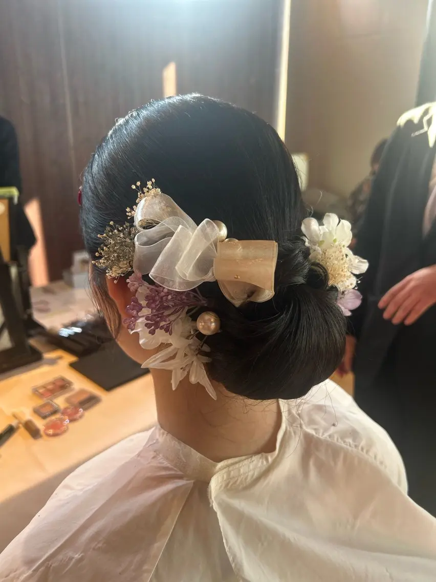 ロング ヘアアレンジ ヘアセット 縮毛矯正／レイヤー／ ✨mizukiのヘアスタイル