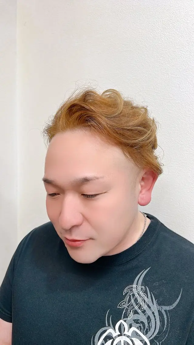 ミディアム ヘアアレンジ メンズ カット ヘアカラー 千佳 CHIKAのヘアスタイル