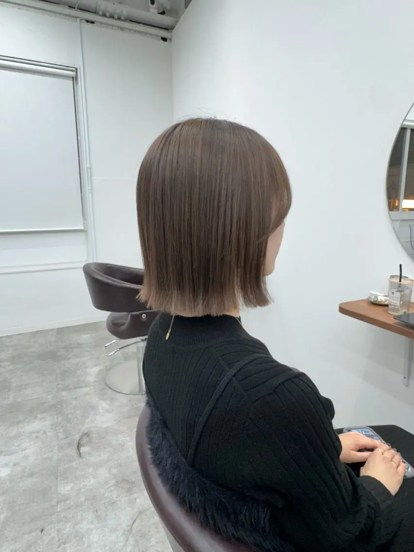 ミディアム カラー ベージュカラー ブリーチ カット sii.カット特化 田村悠悟のヘアスタイル