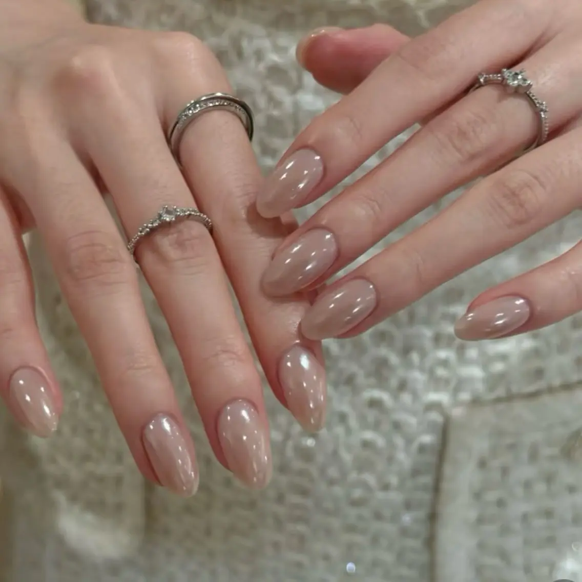 ネイル オーロラネイル チークネイル 成人式 フットネイル フレンチネイル ハンドネイル BabyYouMi nailのネイルデザイン