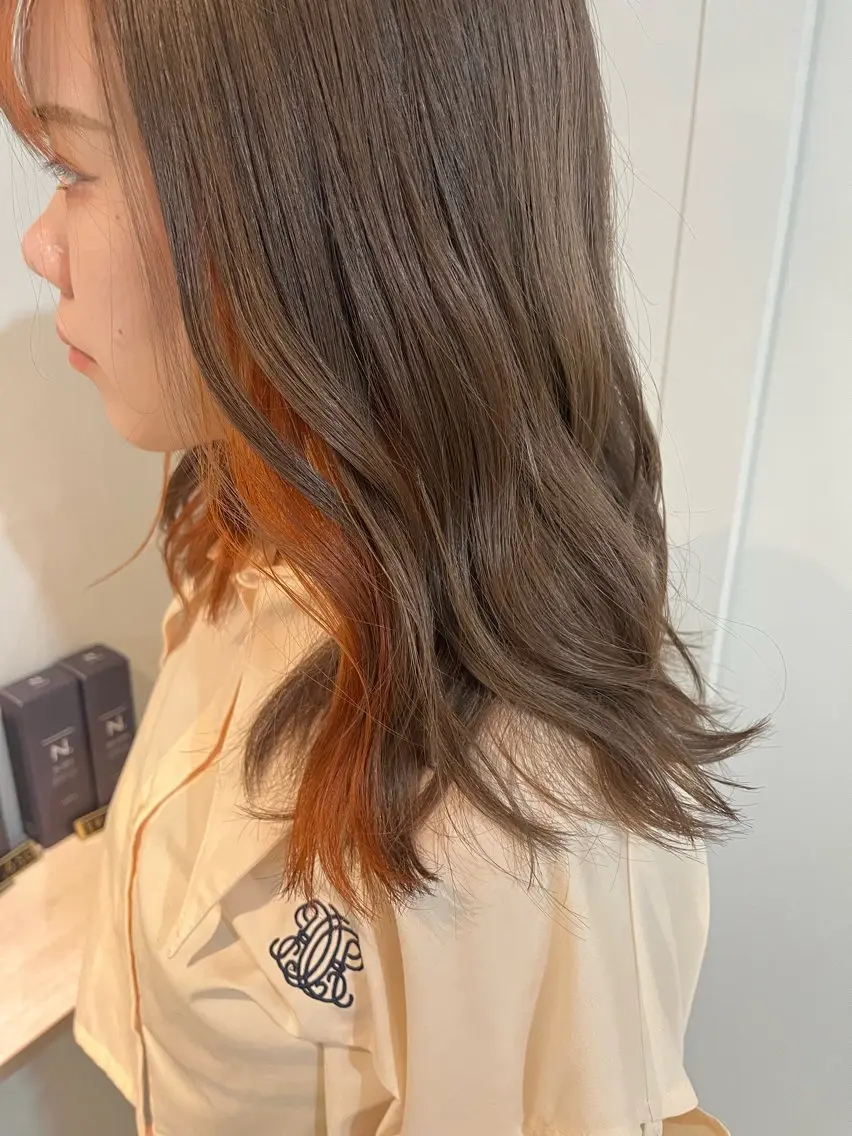 ミディアム カット ヘアカラー トリートメント Ryo /透明感カラーのヘアスタイル