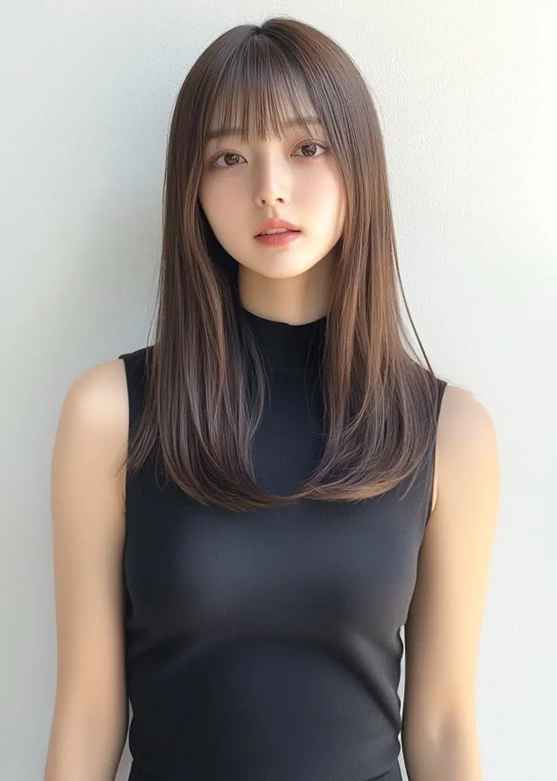 ロング 縮毛矯正 【レイヤー特化】 ミディアム/深川諒のヘアスタイル