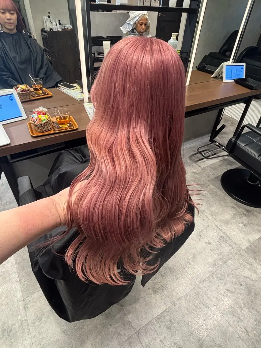 カラー ハイトーンカラー ピンクカラー カット ヘアカラー トリートメント 暖色/ハイトーン/ カラー/HBLのヘアスタイル