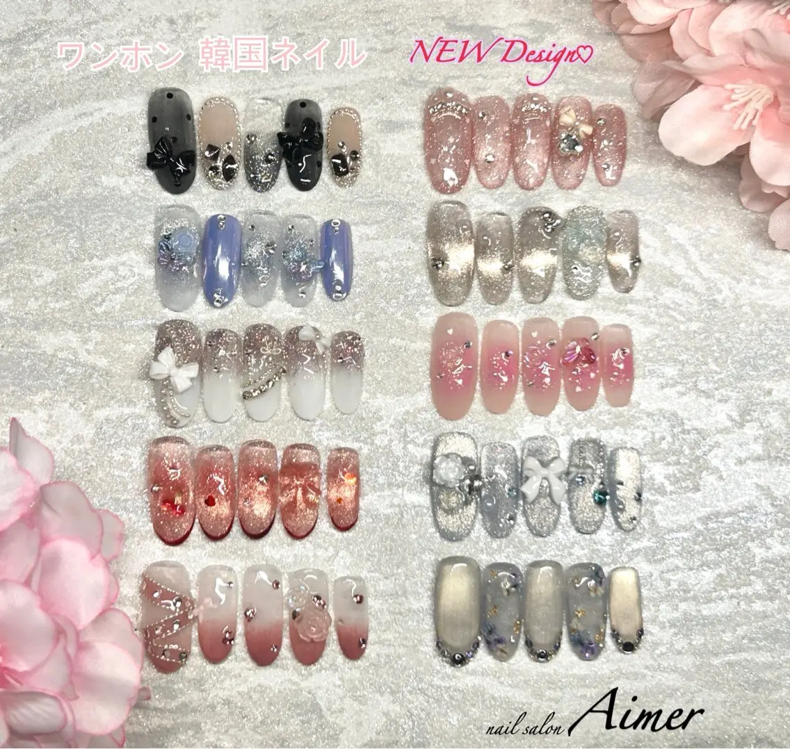 流行ネイル💅韓国・ワンホンネイル💓新作デザイン追加🫶の写真