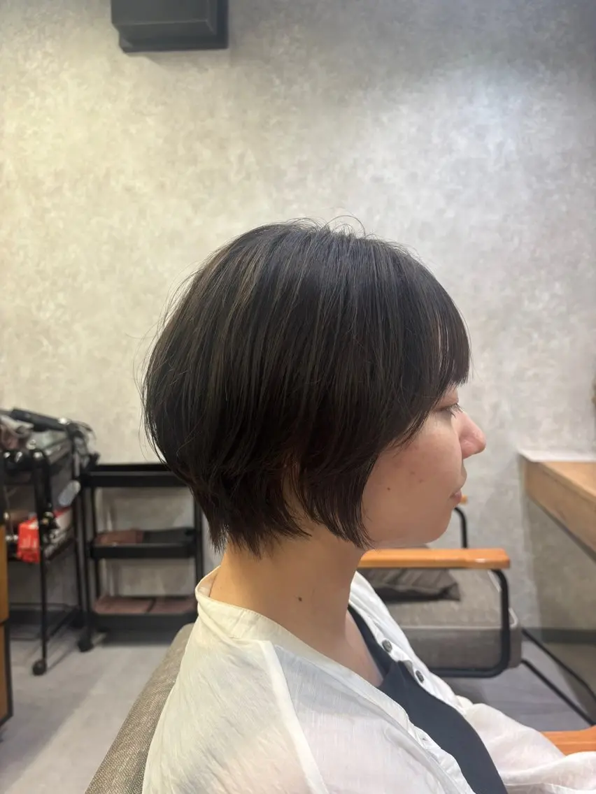 ショート ボブ.艶髪 髪質改善.縮毛矯正のヘアスタイル