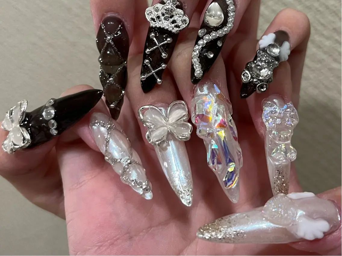 ネイル ロングネイル 持ち込みデザイン得意 ／長さだし可✨RUIのネイルデザイン