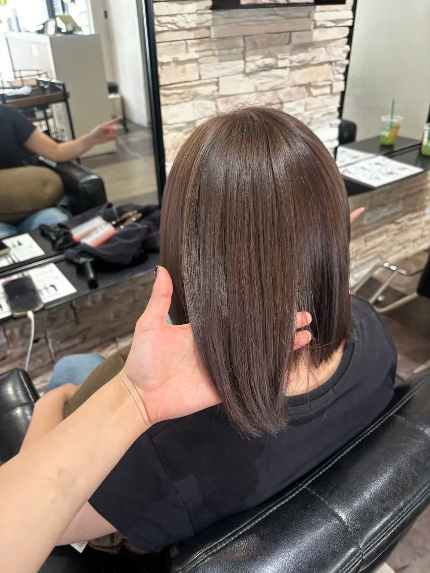 ショート カラー トリートメント ヘアカラー 🍒サクラ🍒 /透明感カラー/艶髪のヘアスタイル