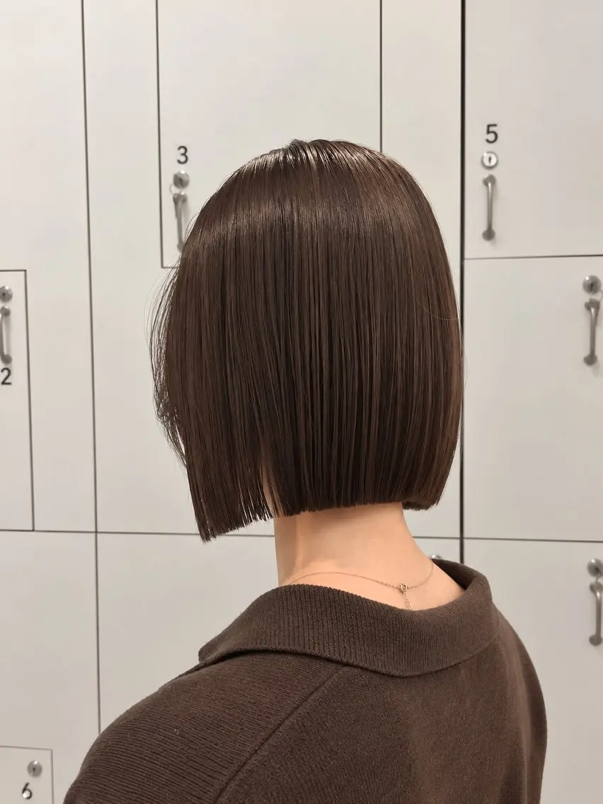 ショート mei タッセルボブ 縮毛矯正🧚‍♂️のヘアスタイル