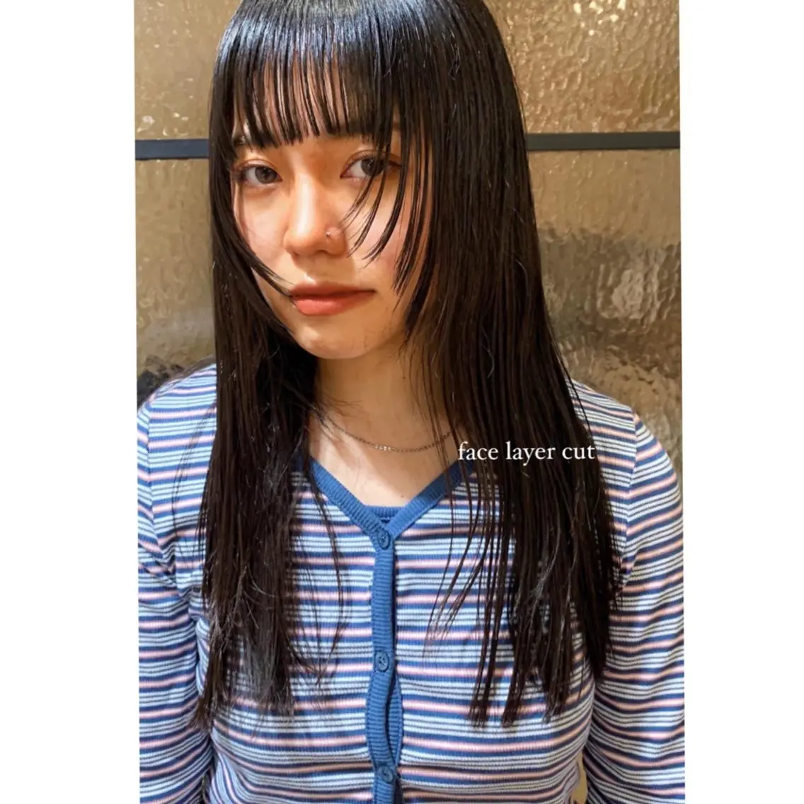 ロング 顔まわりレイヤー レイヤーカット 🤍aimi🤍 ウルフ/韓国ヘアのヘアスタイル