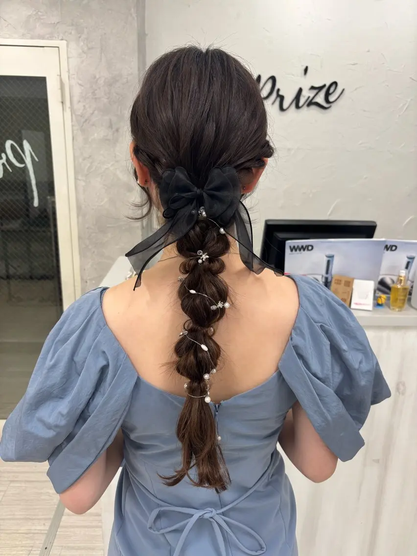 ヘアアレンジ ハーフアップ 結婚式・ブライダル 🎀 YURI 🎀 ヘアアレンジ 原宿のヘアスタイル