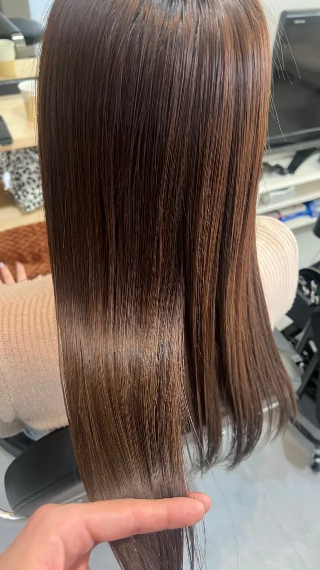 ロング カット 縮毛矯正 トリートメント Teru Babaのヘアスタイル