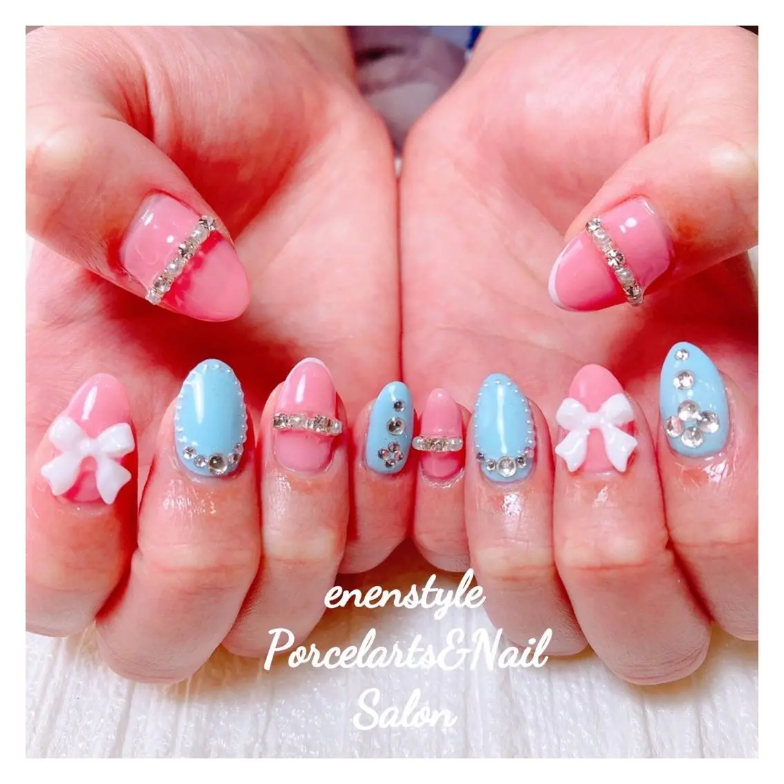 ミディアム ネイル 🐾enen style 🐾のネイルデザイン