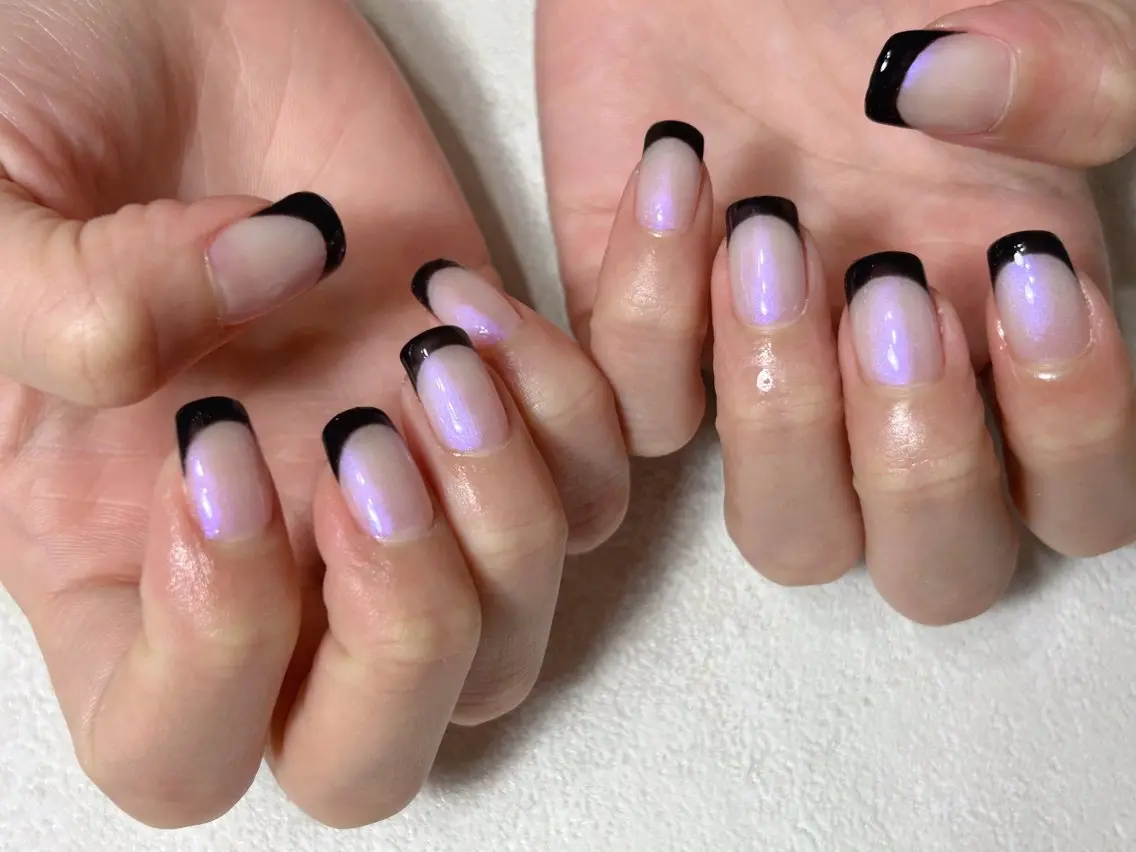 ネイル オーロラネイル フットネイル フレンチネイル ジェルネイル マグネットネイル ハンドネイル kiki nail &brow二子玉川のネイルデザイン