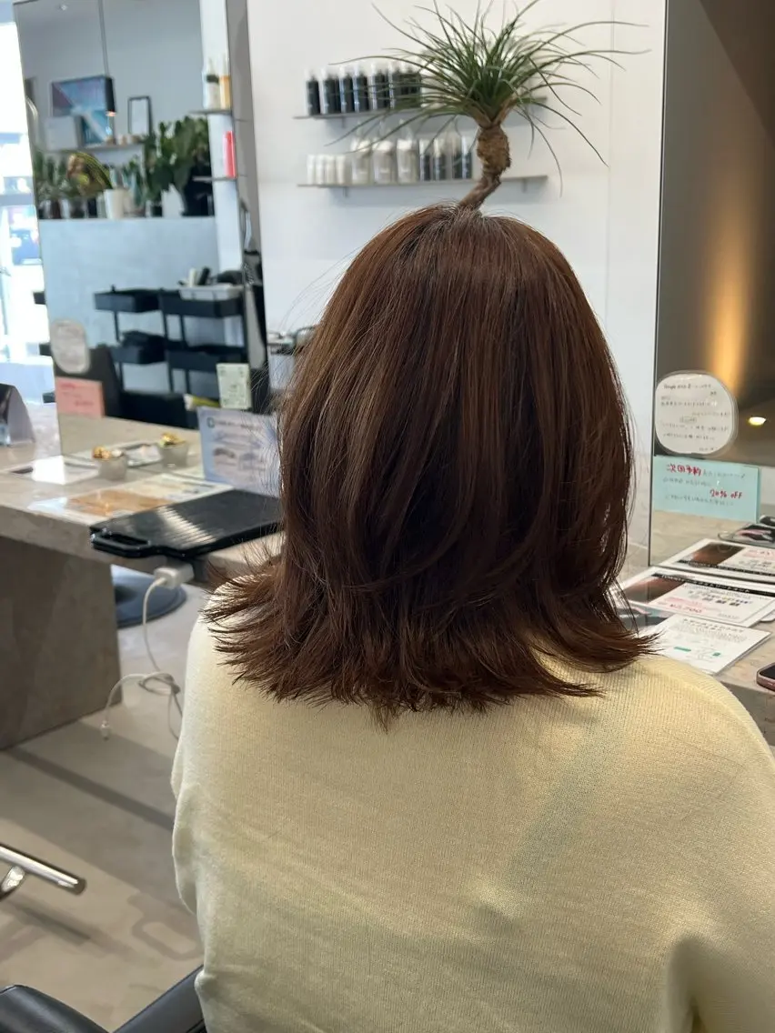 ミディアム ボブレイヤー ボブ レイヤーカット 小松崎 翔太のヘアスタイル