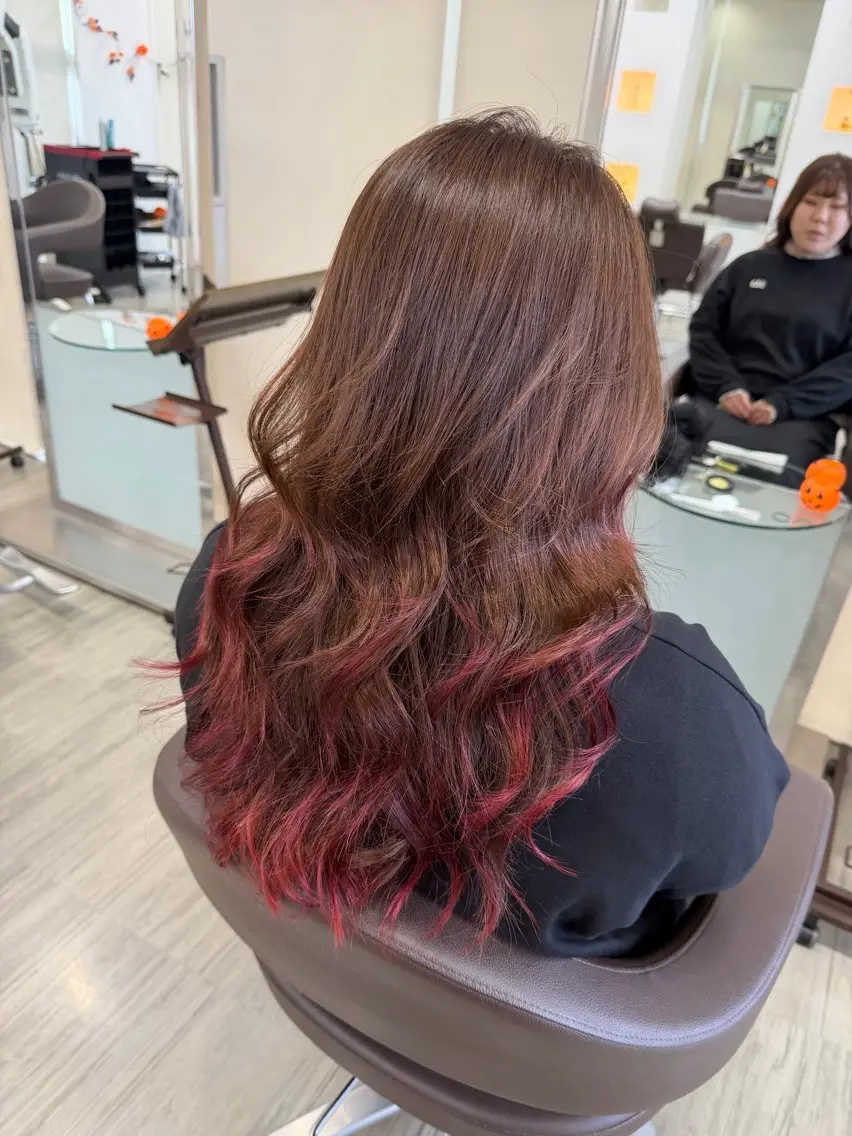 ロング カラー ブリーチ レイヤーカット JOUeN /erinaのヘアスタイル