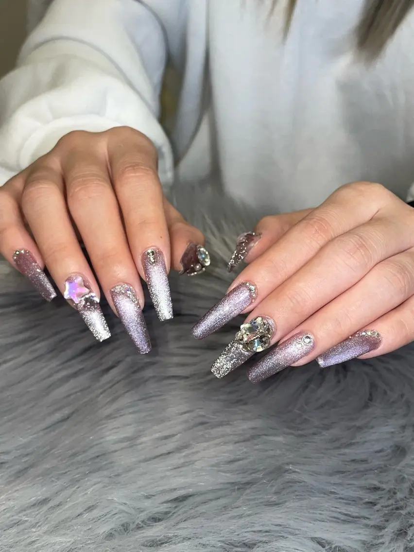 ネイル ラメ(グリッター) RICO Nail パーツつけ放題🌈のネイルデザイン