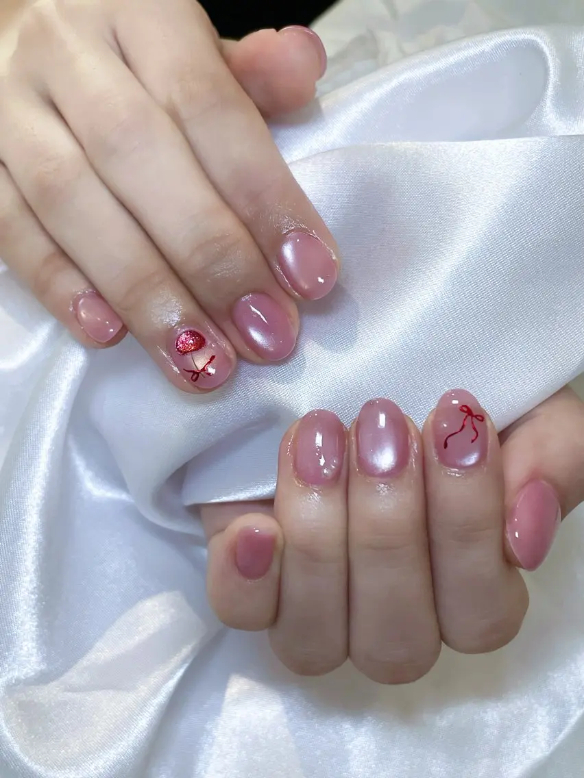 ネイル ショートネイル ハンドネイル Lua🌙ワンホン♡ ギャル♡推し活♡のネイルデザイン