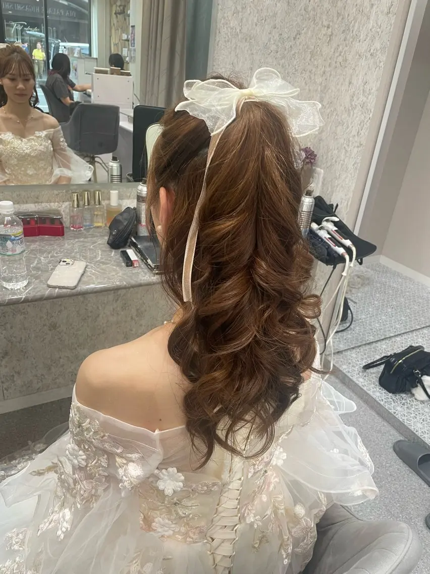 ヘアアレンジ 成人式 ハーフアップ 結婚式・ブライダル 卒業式のヘアスタイル ヘアセット HairMake YUKAのヘアスタイル