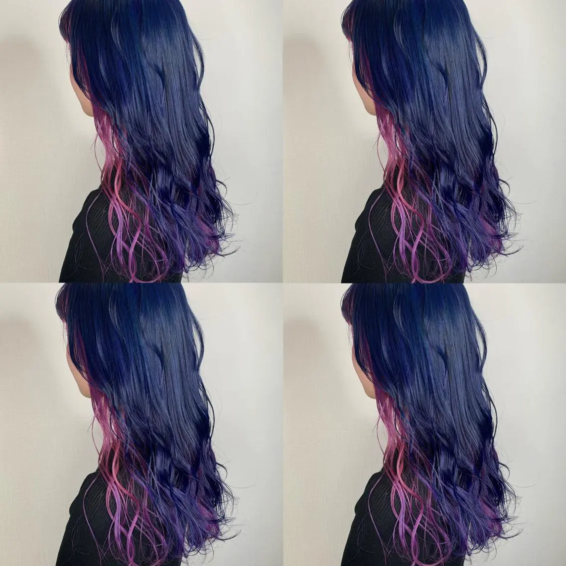 ロング カラー ブルーカラー ラベンダーカラー ラベンダーピンク ピンクカラー ヘアカラー 袴田 伊代のヘアスタイル