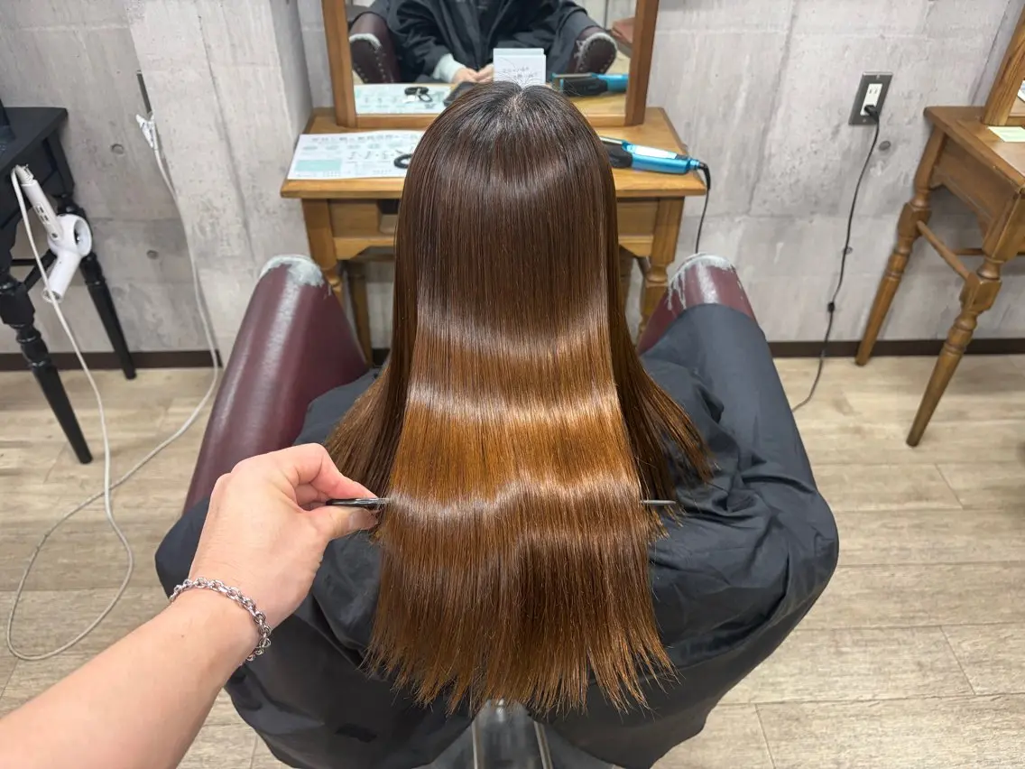 ロング カット 縮毛矯正 頓所 大昂のヘアスタイル