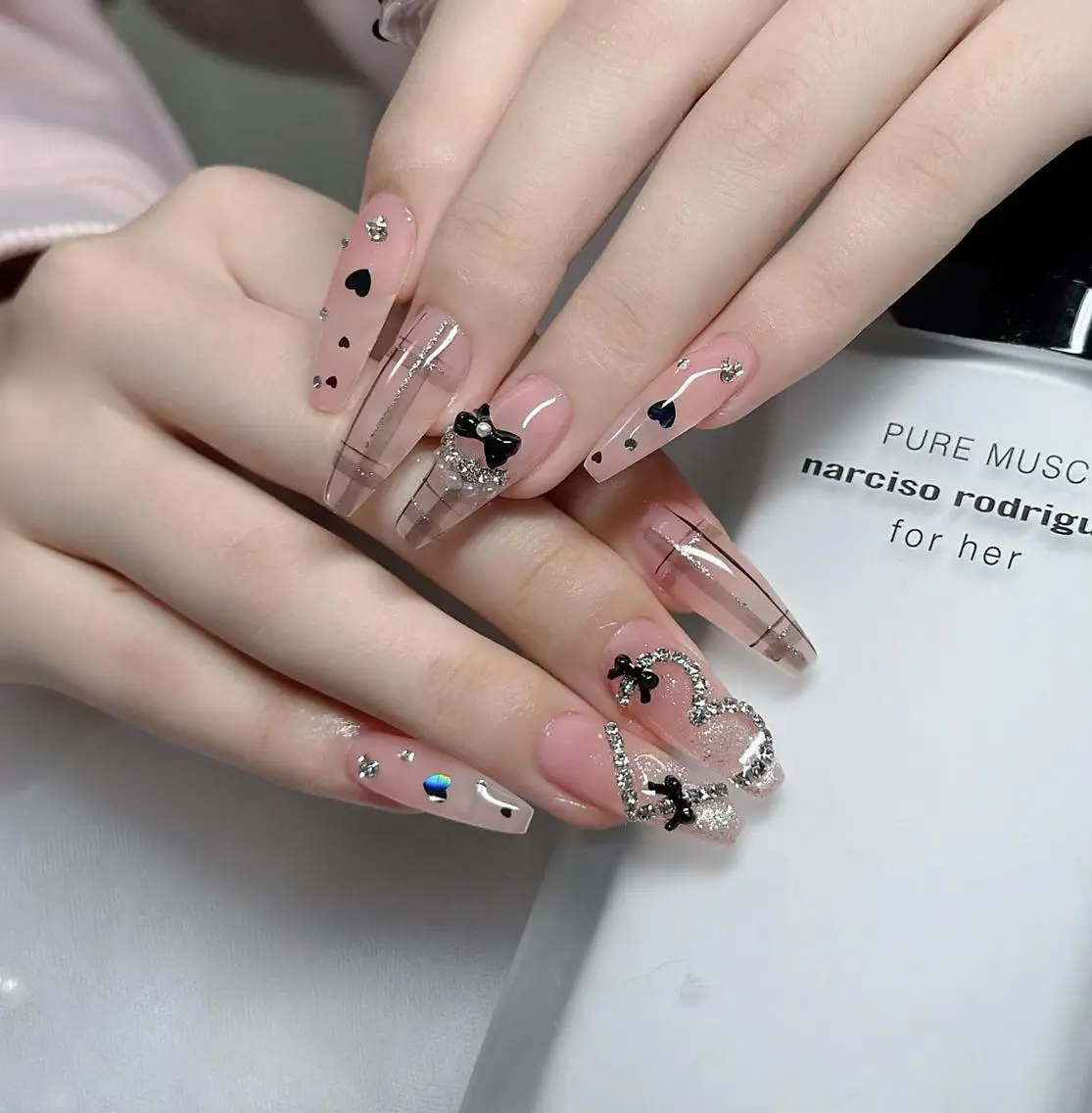 ネイル フレンチネイル ジェルネイル ハロウィン 韓国ネイル マグネットネイル ハンドネイル Hbaby nailのネイルデザイン
