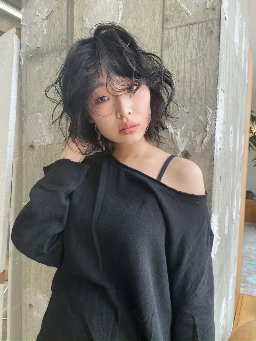 ショート パーマ カット パーマ トリートメント 垢抜けボブ/SAHO /OAK溝の口のヘアスタイル