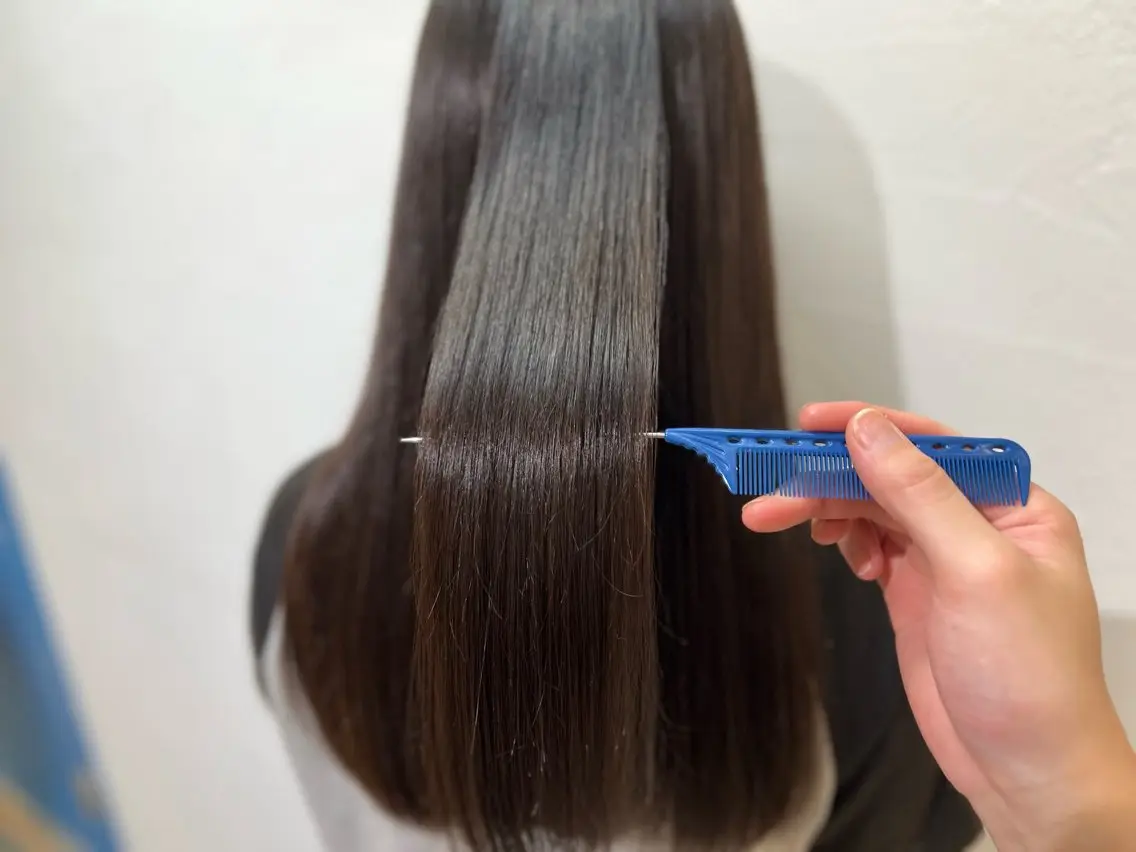 ロング カラー パーマ 髪質改善 縮毛矯正 ブリーチ/髪質改善 店長 板垣智大のヘアスタイル