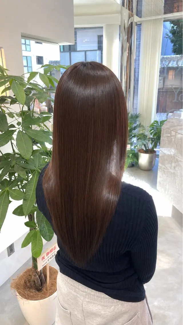 ロング 縮毛矯正 トリートメント 髪質改善/艶カラー 大原愛果のヘアスタイル
