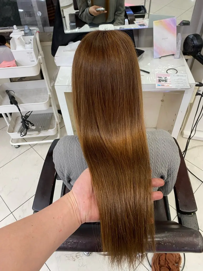ロング ヘアカラー エクステ 外れにくいエク💚 EST梅田TAKIのヘアスタイル