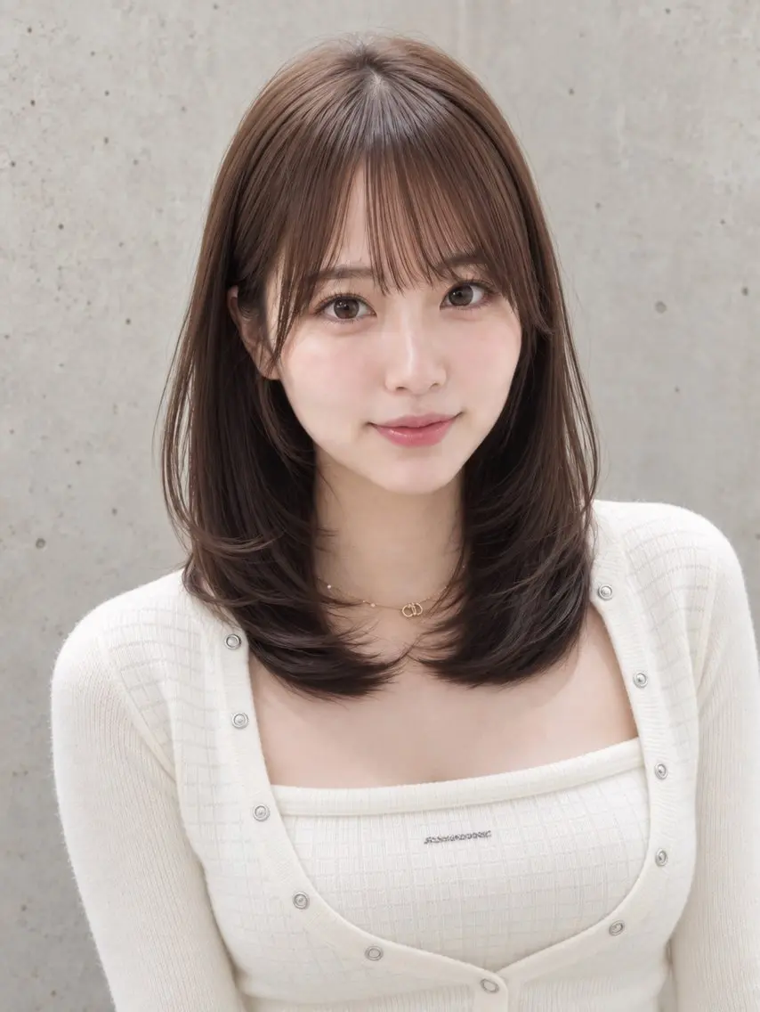 セミロング ➴➷完全美髪特化➹➶ 黒山憂希のヘアスタイル