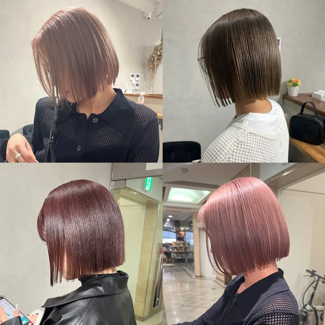 ショート ボブ カット ヘアカラー トリートメント Yurina 💖透明感カラー💖のヘアスタイル