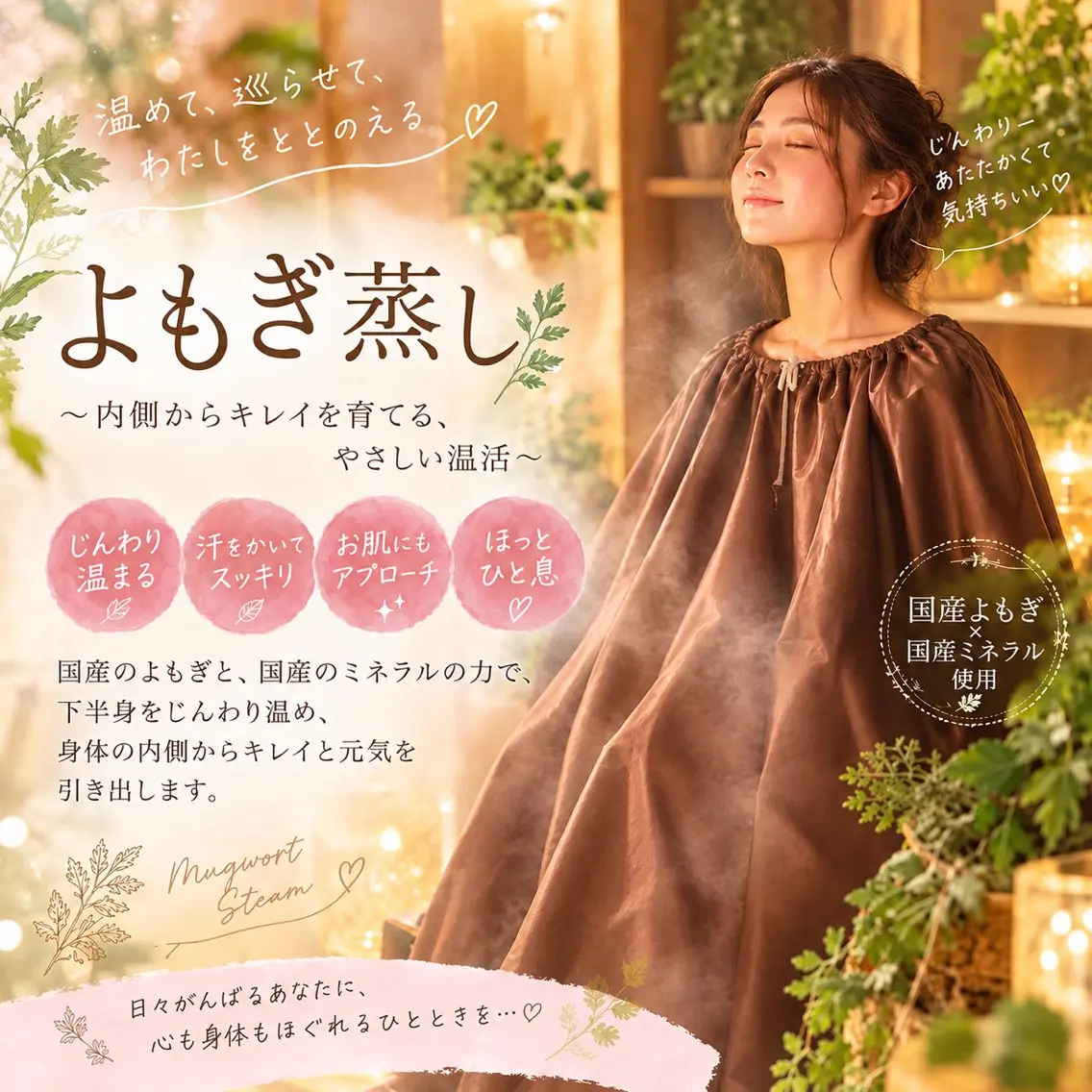 【10月ご予約】爆整い✨よもぎ蒸し🌿の写真