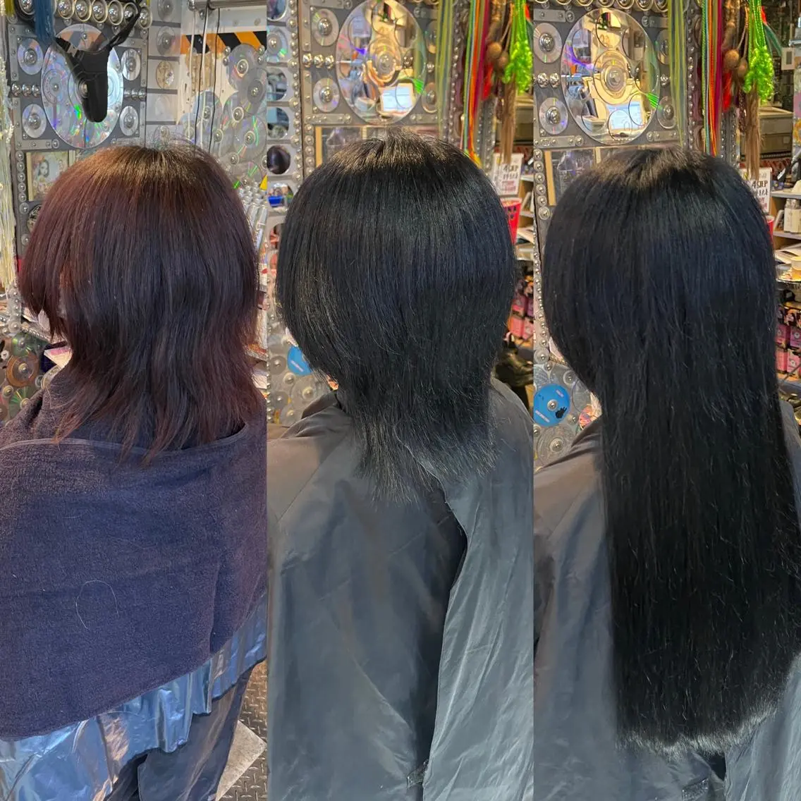 ロング カラー ヘアアレンジ 編み込みエクステ エクステ 🌈派手髪エクステ ブレイズ🌈ひろとのヘアスタイル