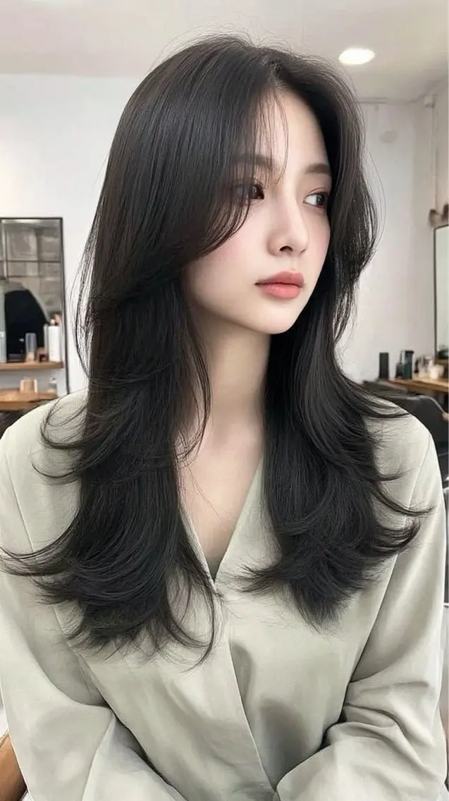 ロング カラー ヘアカラー 韓国×艶ハイトーンが かわいい✨️リオ🍒のヘアスタイル