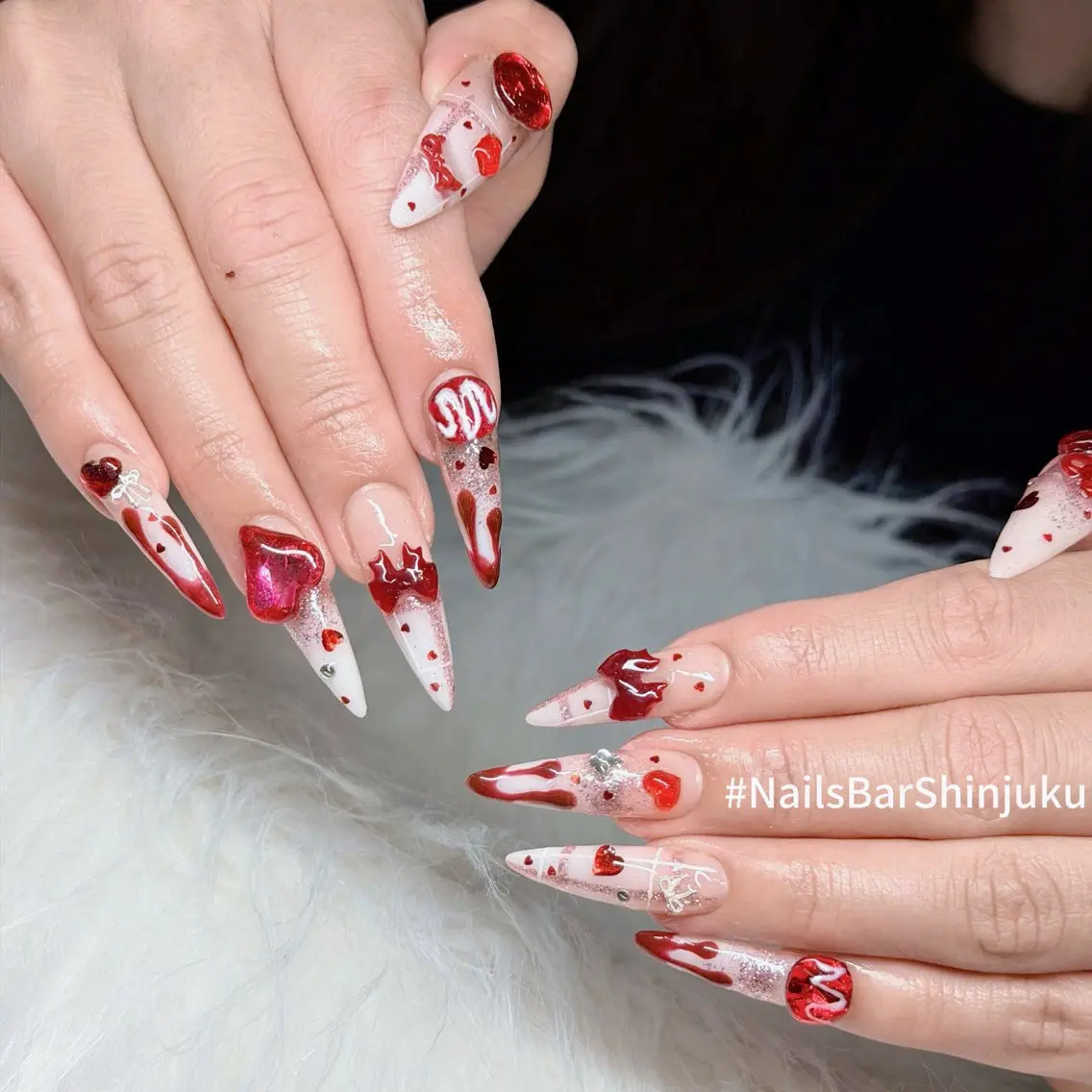 ネイル 長さ出し フレンチネイル ジェルネイル 韓国ネイル ロングネイル NAILS BAR SHINJUKUのネイルデザイン