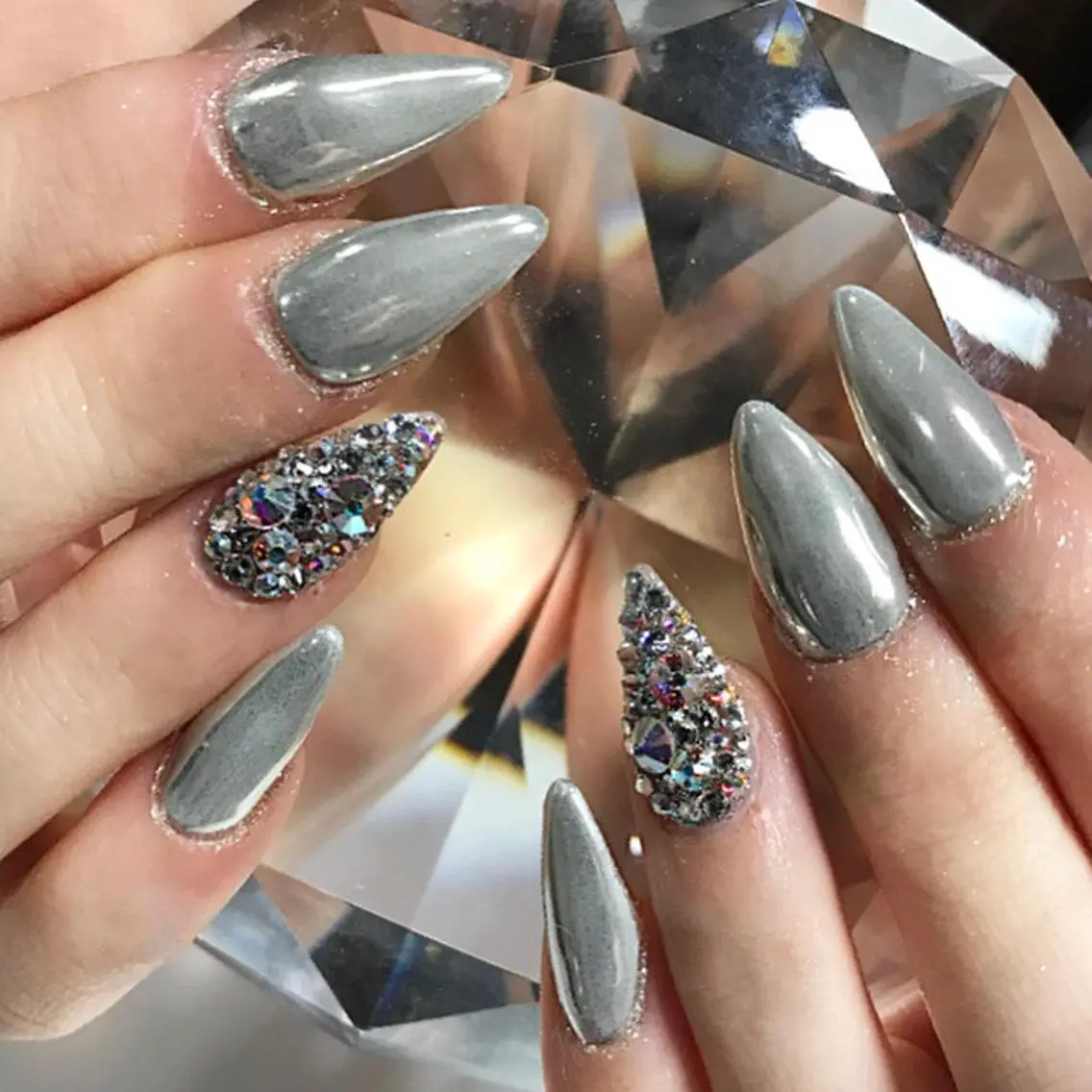 ネイル ジェルネイル ミラーネイル ワンカラーネイル スカルプネイル 渋谷／チップ長さ出し 👑アプレgel-xのネイルデザイン