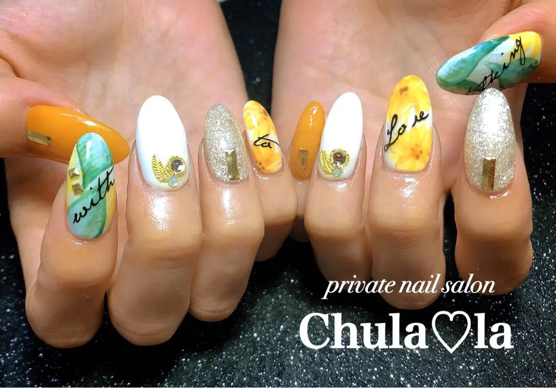 ネイル 持ち込み Chula♡la 豊見城市高安のネイルデザイン