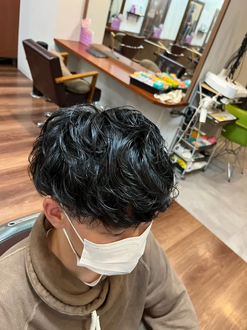 メンズカット+パーマの写真