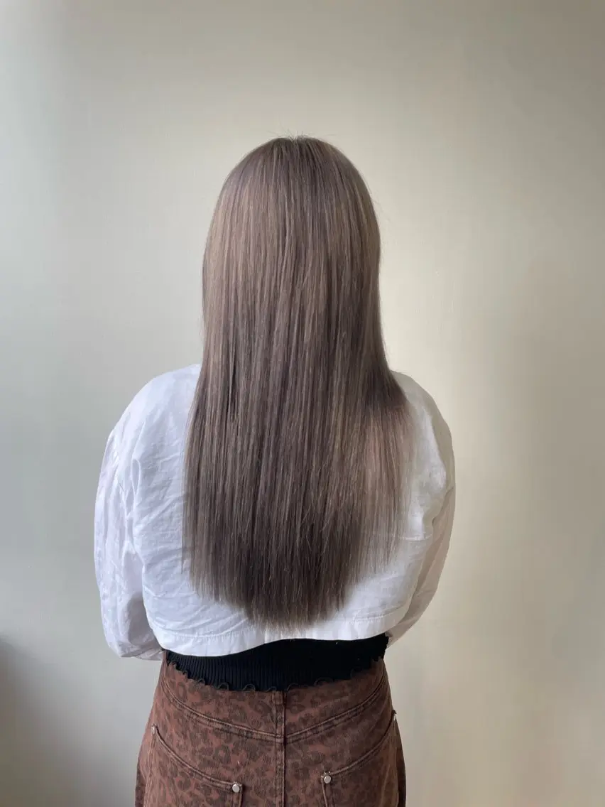 ロング パープルカラー 光岡 玲遠のヘアスタイル