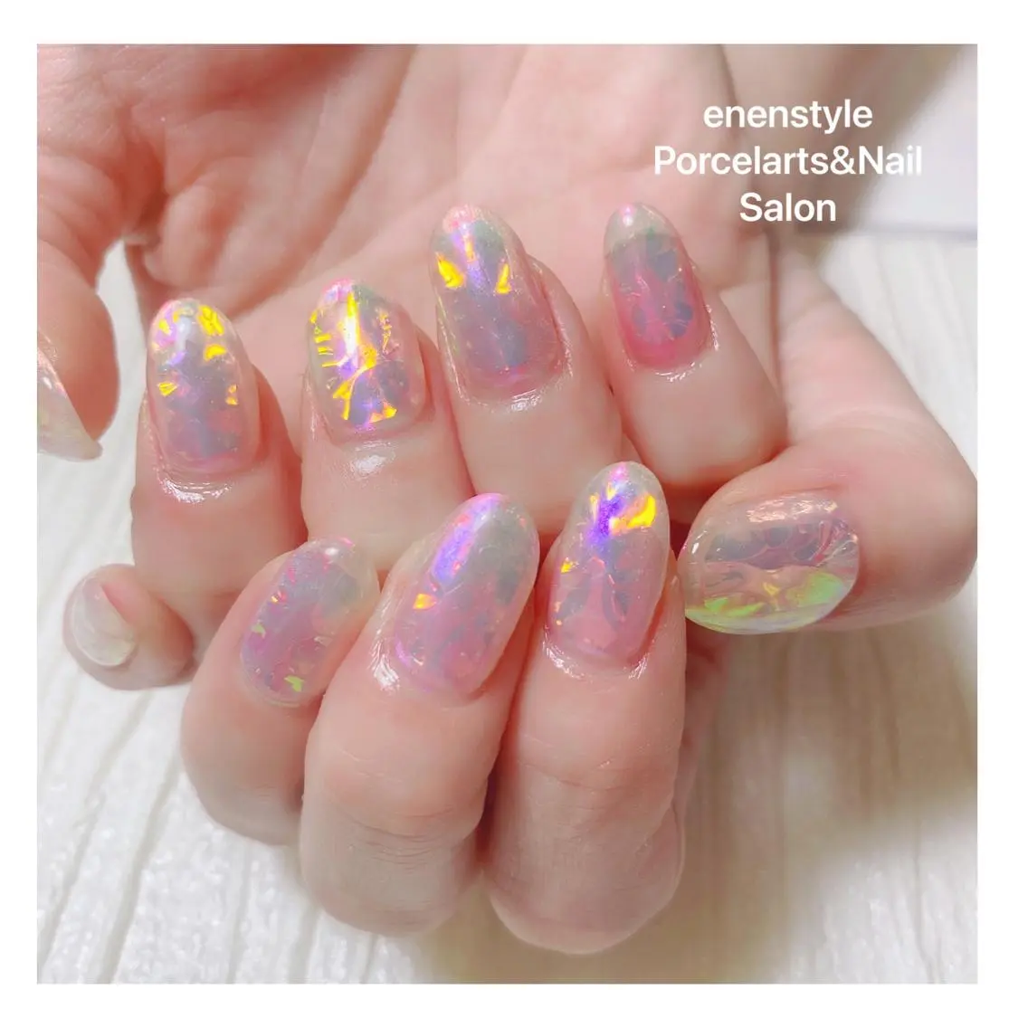 ミディアム ネイル 🐾enen style 🐾のネイルデザイン