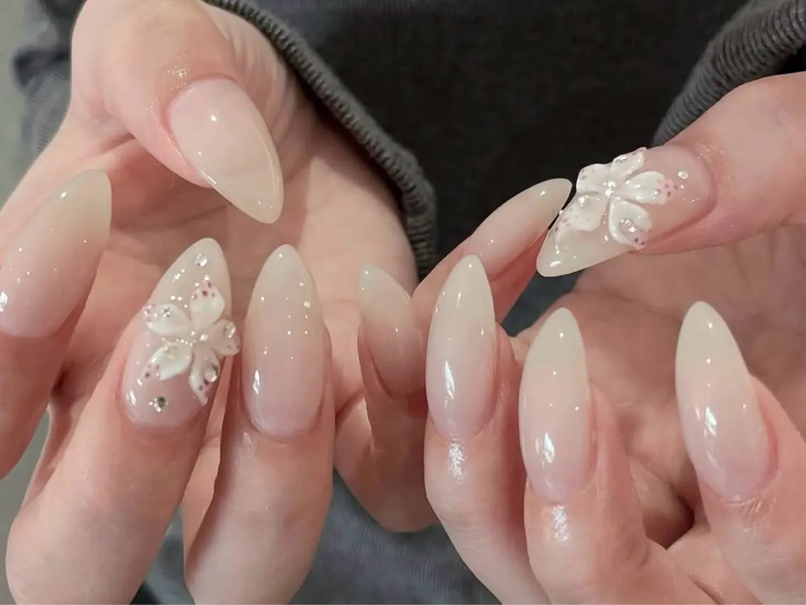 ロング 韓国風ヘア ハンドネイル ハンドケア HEAVEN Nail 池袋のネイルデザイン