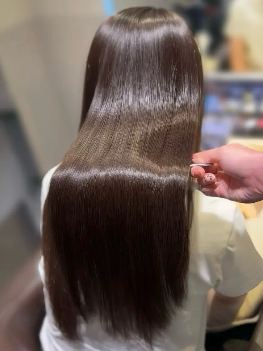 ロング 縮毛矯正 女性のための美容師/ 下北沢/ヨシダモモカのヘアスタイル